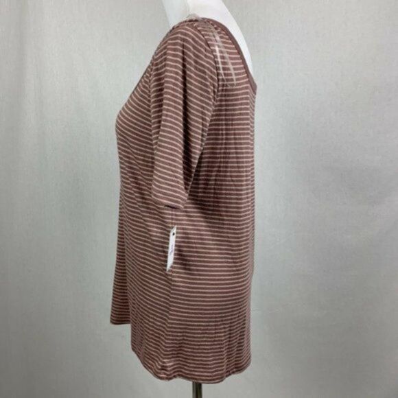 Susina  Square Neck Striped Tee Mauve - Picture 6 of 6